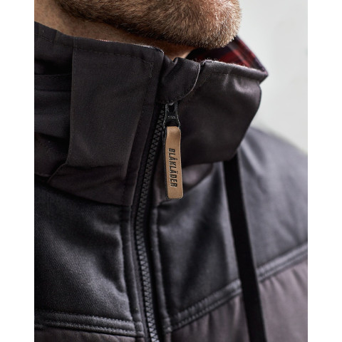 Gilet doublé à capuche gris foncé 38991845 - Taille au choix