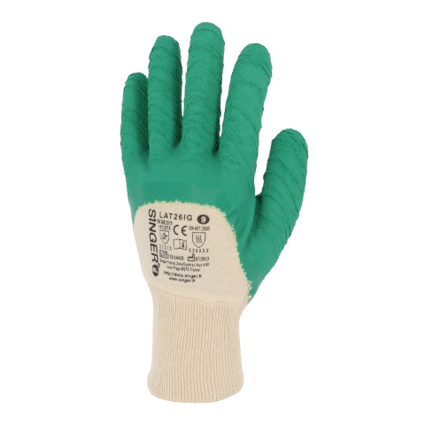 Gants SINGER SAFETY Enduit latex - Tailles 09 - LAT26IG09