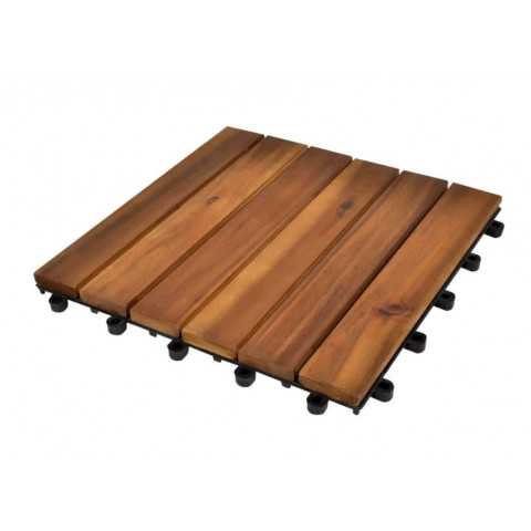 Tuile de plancher en acacia modèle vertical 30 pcs