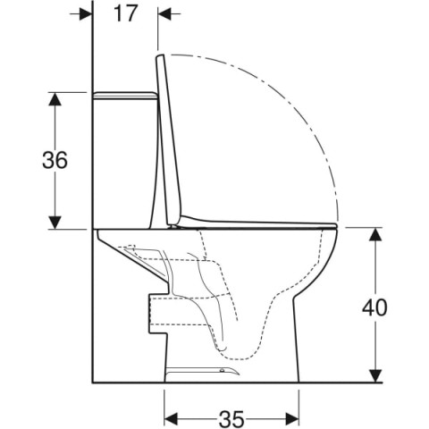 Pack WC au sol à fond creux Bastia Rimfree GEBERIT - 501.689.00.1