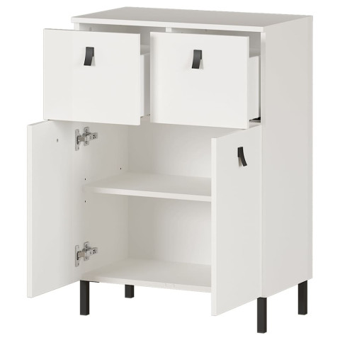 Commode gw-tulsa 60x35x86 cm blanc