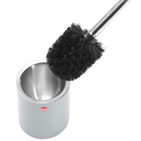 Hailo ensemble de brosse et porte-brosse toilette argenté 0833-810