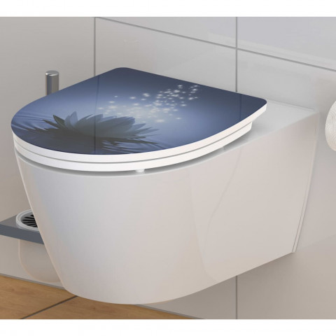 Siège de toilette avec fermeture en douceur water lily