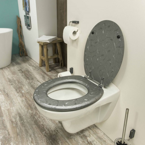 Tiger abattant wc glitter mdf gris 251361146