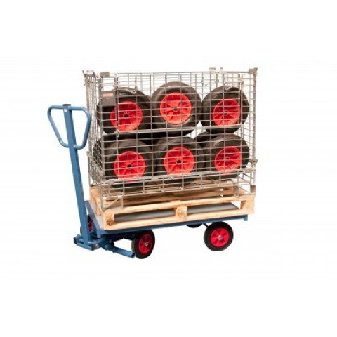 Chariot avant train pivotant 1200 x 800 mm roues caoutchouc 500 kg - 800007107