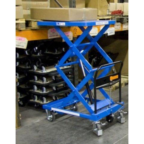 Table élévatrice manuelle Bishamon® double ciseaux, 150 kg