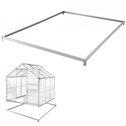 Serre de jardin jardinage outillage aluminium avec embase 190 x 185 x 195 cm 