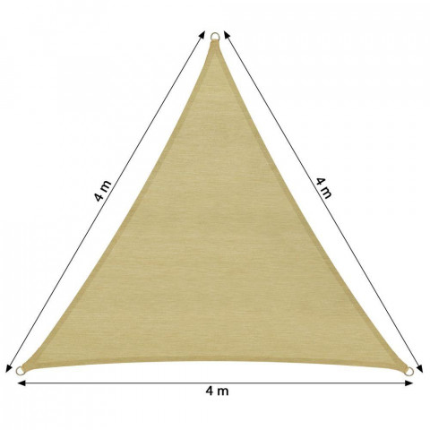 Voile toile d'ombrage taud de soleil triangulaire 400 cm 
