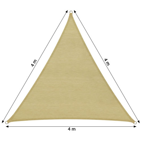 Voile toile d'ombrage taud de soleil triangulaire 400 cm 