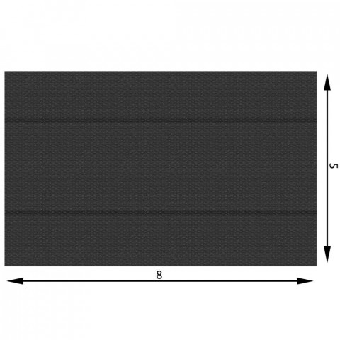 Bâche de piscine rectangulaire noire 500 x 800 cm 