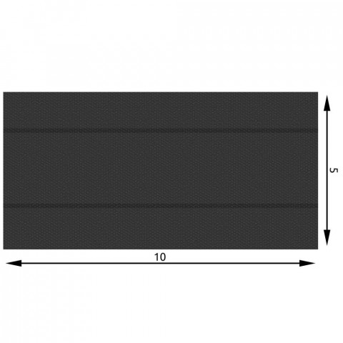 Bâche de piscine rectangulaire noire 500 x 1000 cm 