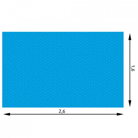 Bâche de piscine rectangulaire bleue 160 x 260 cm 
