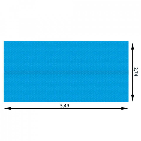 Bâche de piscine rectangulaire bleue 274 x 549 cm 