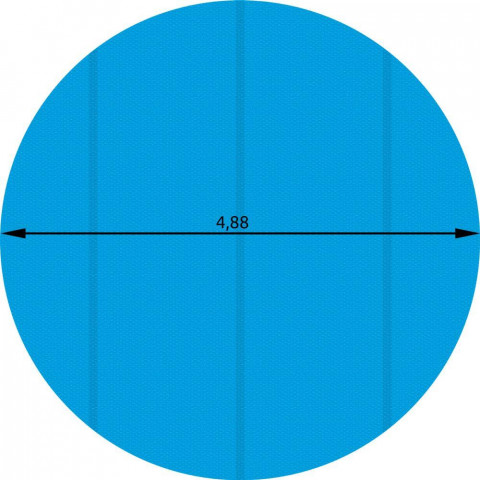 Bâche de piscine ronde ø 488 cm bleu 