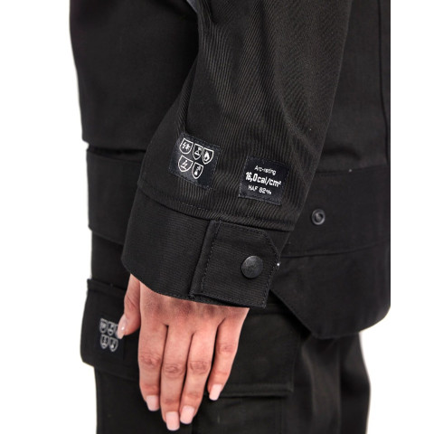 Veste retardant-flamme femme Noir/Gris-Clair 40711516 - Taille au choix