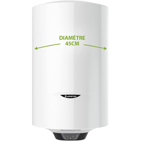 Chauffe-eau électrique blindé Pro 1 Eco 80 Litres vertical - 1.8 KW - Ø 450 mm - ARISTON - 3201958