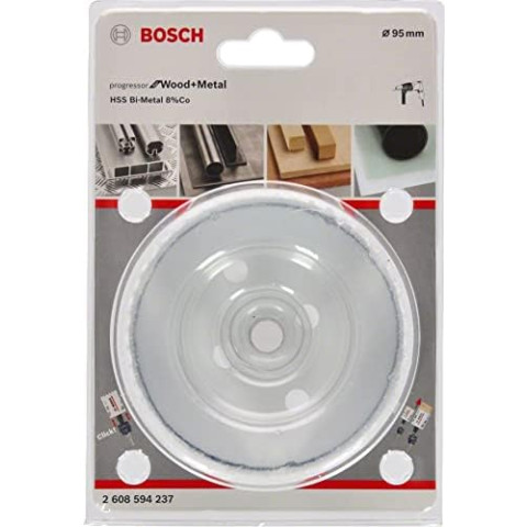 Scie trépan Bi-métal PROGRESSOR pour bois et métal - Diam. 95 mm - BOSCH - 2608594237