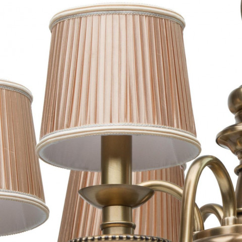 Lustre rétro 6 branches couleur cuivre