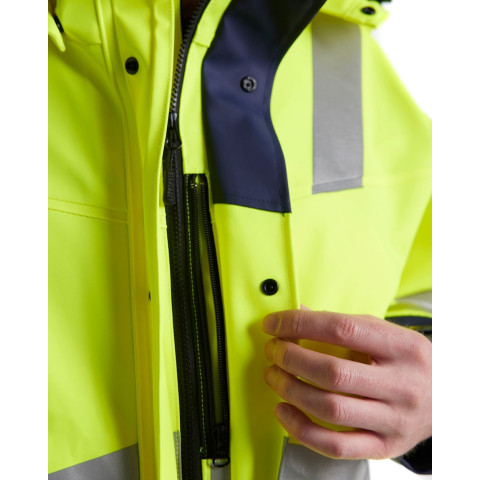Veste de pluie retardant flamme Jaune-Fluo/Marine 43132022 - Taille au choix