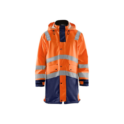 Veste de pluie longue niveau 3 haute-visibilité 43262005 - Couleur et taille au choix