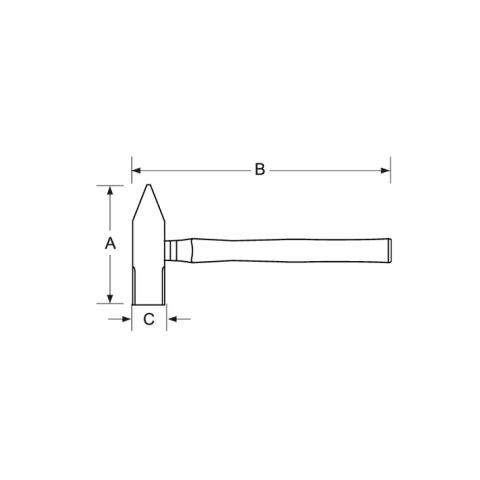 Marteau de machiniste en alu bronze 200 g avec manche en fibre de verre ns504-200-fb bahco