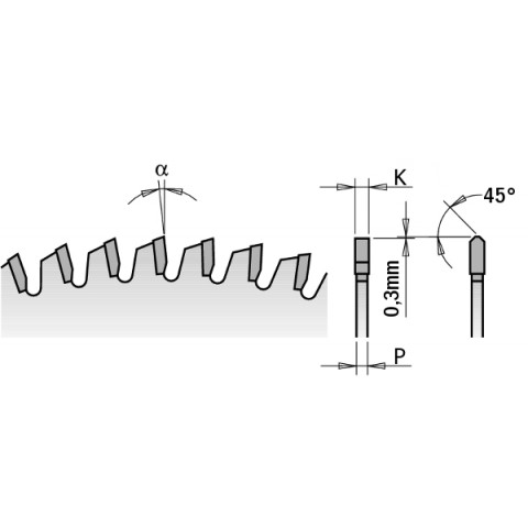 LAME CIRCULAIRE 210X2.8X30 Z48 TCG 296.210.48M