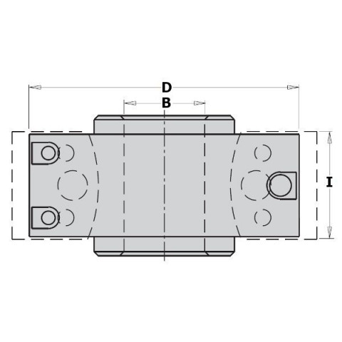 Coffret porte-outils sans l.d=120x40-50 f=50 692.120.50