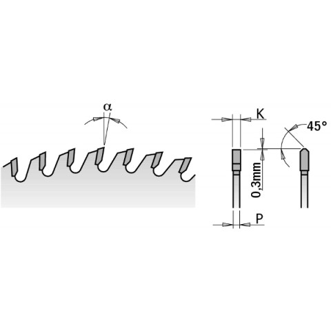 LAME CIRCULAIRE 300X3.2X32 Z=96 5'TCG 284.096.12P