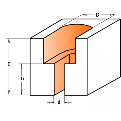 Fraise pour logement pour bis a tête plate  s=12,7  d=4,36x13,89/12,7 813.601.11