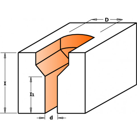 FRAISE POUR LOGEMENTS POUR VIS A TÊTE FRAISÉE   S=12,7   D=4,36X12,7/11,1 813.701.11