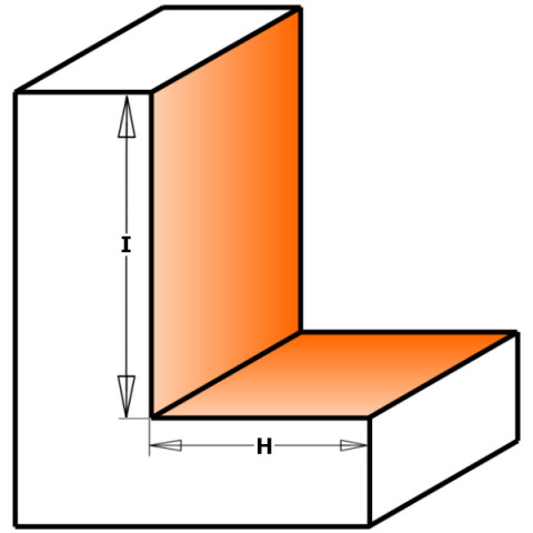 Fraise à feuillure hw avec roulement  s=6  d=34,9x12,7 735.350.11