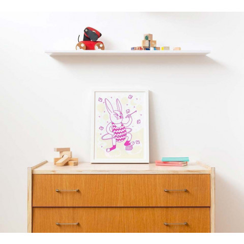 Poster phosphorescent bunny 30 x 40 cm bunny