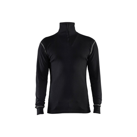 Haut de sous-vêtements col camionneur retardant flamme Noir 48981725 - Taille au choix