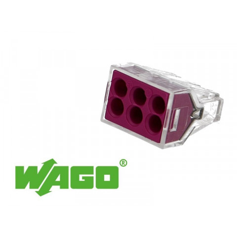 100 connecteurs wago 6 entrées (violet)