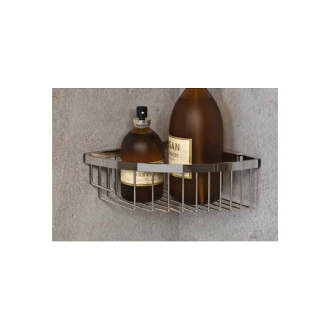 Panier d'angle détachable en laiton chromé 19x19x8 cm r90ceste0g novellini