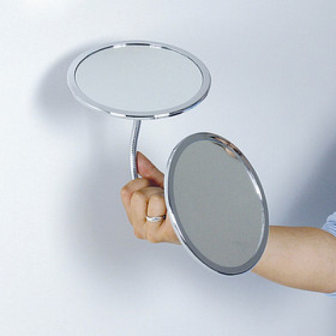 Miroir cosmetique grossissement 1x et 5 x