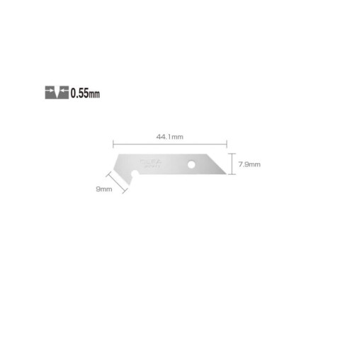 5 lames crochet OLFA PB-450 de 8 mm pour cutter à stratifié - CARPENTRAS SIGN - OL37011