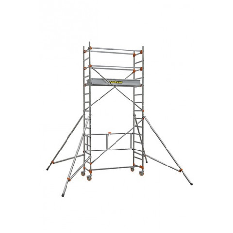 Echafaudage roulant aluminium base pliante 4.8 m, cent504715