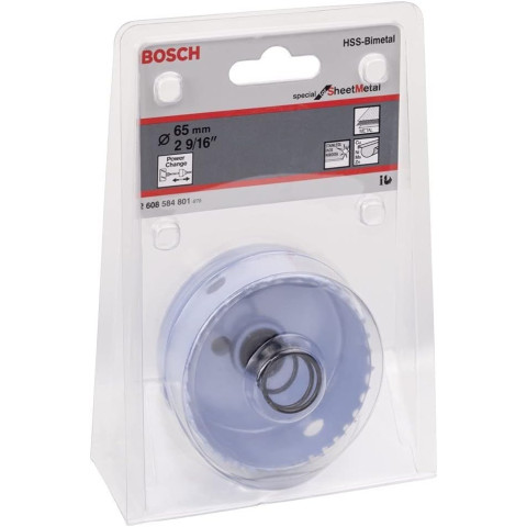 Scie trépan Bi-métal spéciale pour tôle - Diam. 65 mm - BOSCH - 2608584801