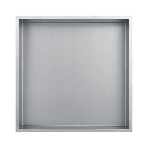 Niche de rangement en inox à encastrer spécial douche 30x30x7 finition inox by Eurosanit