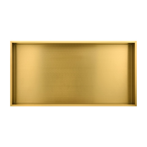 Niche de rangement en inox à encastrer spécial douche 60x30x7 finition gold by Eurosanit