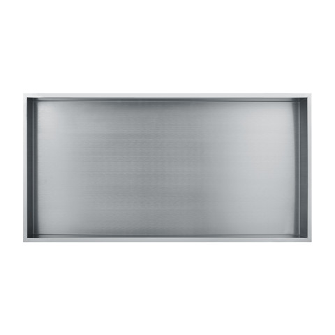 Niche de rangement en inox à encastrer spécial douche 60x30x10 finition inox by Eurosanit