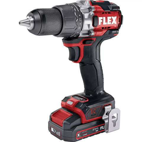 Perceuse-visseuse sans fil - 18V - FLEX - 2 Vitesses + mode Turbo + L-Boxx + Batterie + Chargeur - 531274