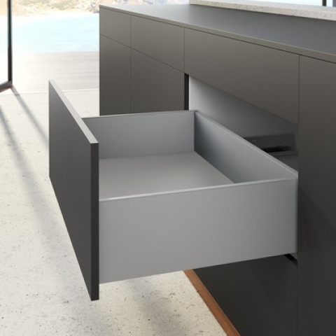 Profilé latéral de tiroir AvanTech YOU, hauteur 187 mm x NL 450 mm, Argent, gauche et droite - HETTICH - 9353357