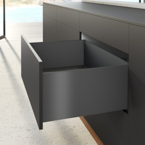 Profilé latéral de tiroir AvanTech YOU, hauteur 251 mm x NL 400 mm, Anthracite, gauche et droite - HETTICH - 9353449