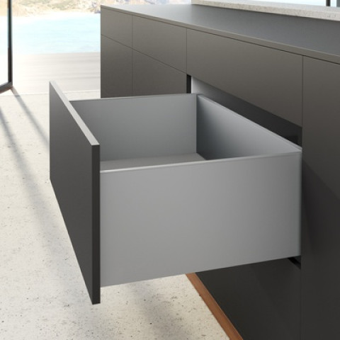 Profilé latéral de tiroir AvanTech YOU, hauteur 251 mm x NL 550 mm, Argent, gauche et droite - HETTICH - 9353376