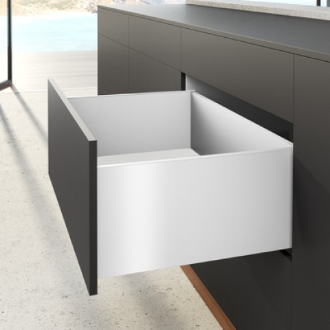 Profilé latéral de tiroir AvanTech YOU, hauteur 251 mm x NL 550 mm, Blanc, gauche et droite - HETTICH - 9353414