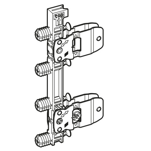 Connecteur de façade de tiroir AvanTech YOU pour profil latéral de tiroir, hauteur 187 / 251 mm, à enfoncer - HETTICH - 9255839