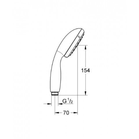 GROHE Nouvelle Tempesta Douchette 1 jet 27852000 (Import Allemagne)