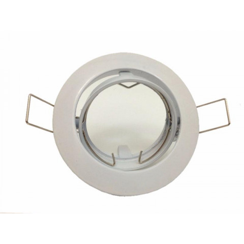 Support spot rond orientable blanc